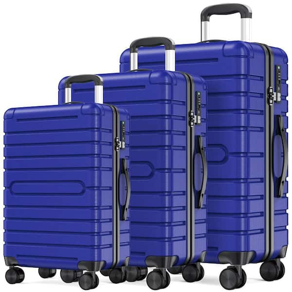 Norganic 3点セット HONGGE 3-Piece Navy Luggage Sets Hard Shell Luggage Sets with