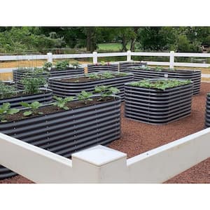 Oval Metal Raised Garden Bed Planter 78x47x12 