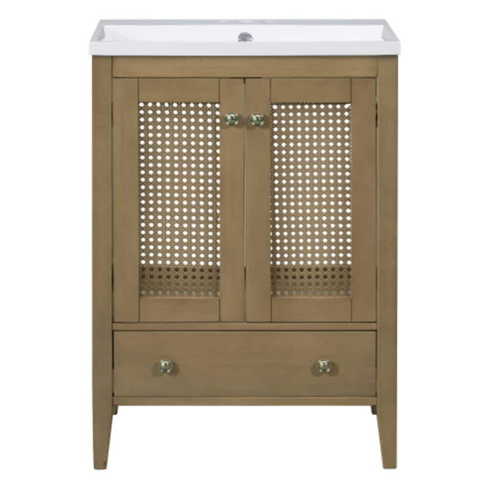 BY15 24 in. W x 18 in. D x 34 in. H Single Sink Freestanding Bath Vanity in