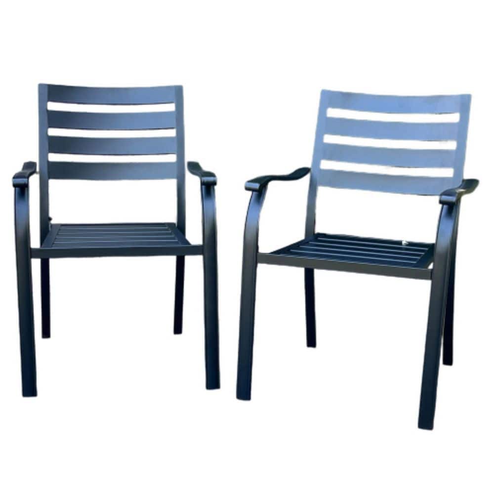 Wrought Iron Patio Dining Chairs, Set of 2 Black Outdoor Chairs, All-Weather Outdoor Metal Dining Chairs, Black price history on PriceWatchPro