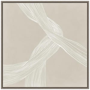 "On the Same Wavelength I" by Isabelle Z 1-Piece Floater Frame Canvas Transfer Abstract Art Print 22 in. x 22 in.
