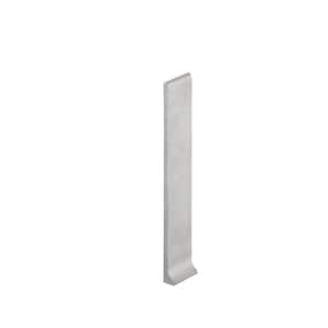 Designbase-SL-E Brushed Stainless Steel 6-3/8 in. x 1/2 in. Metal Left End Cap