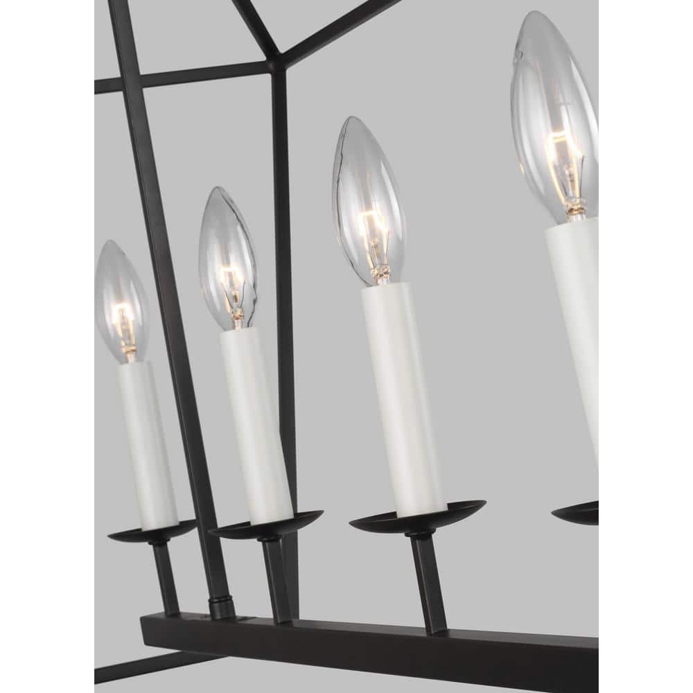 Midnight Black 5-Light Candelabra Cage Chandelier