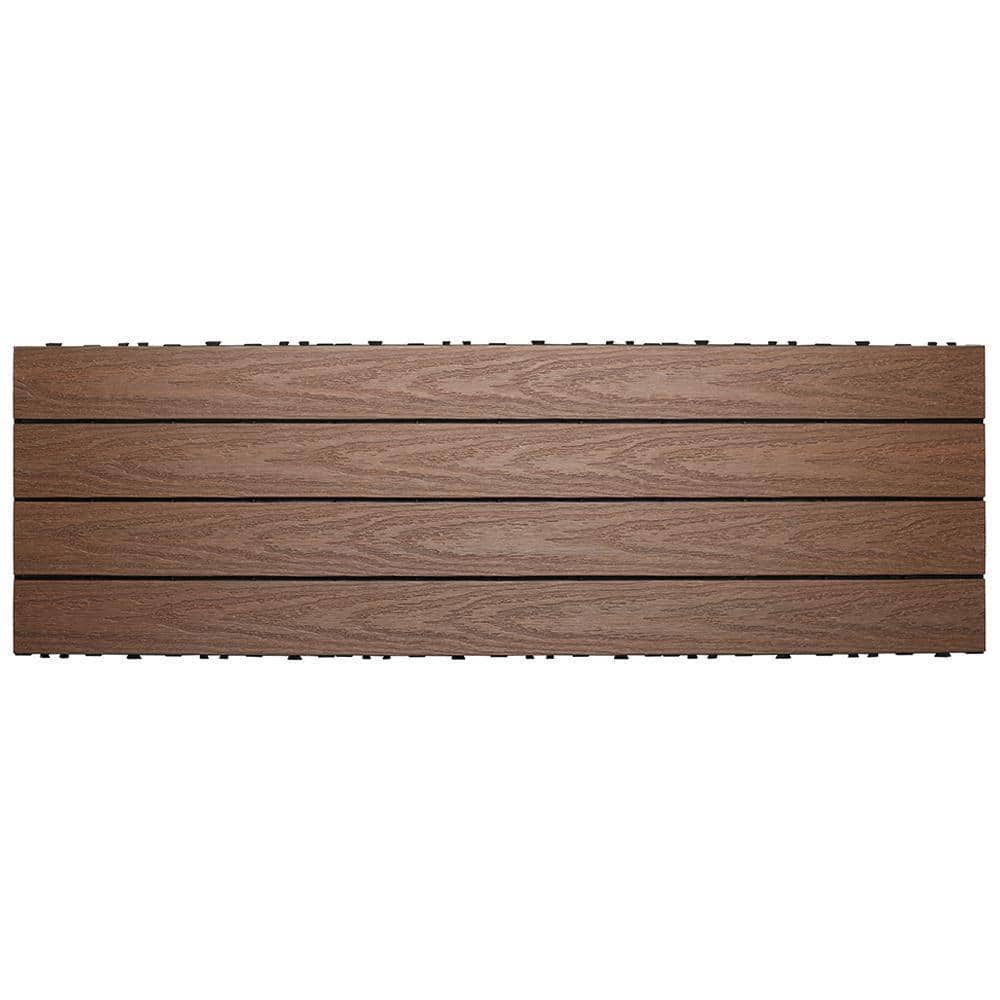y*iFTWO（FNTC ）BLACK DECK 157 W NewTechWood Ultra Shield Naturale 1 ft. By 1 ft. Quick Deck