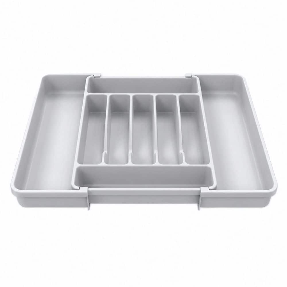 Gray BPA-Free Plastic Extra Large Expandable Silverware Organizer with 7 Compartments price history on PriceWatchPro