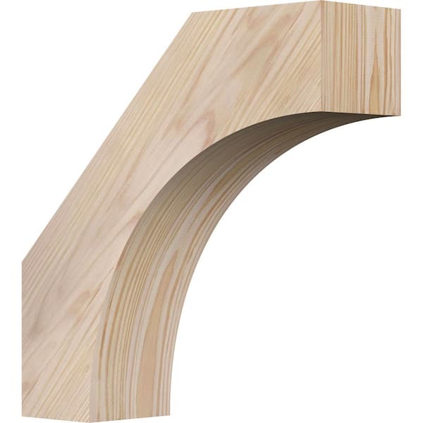 Ekena Millwork 3 1/2"W x 12"D x 12"H Westlake Smooth Knee Brace, Douglas Fir