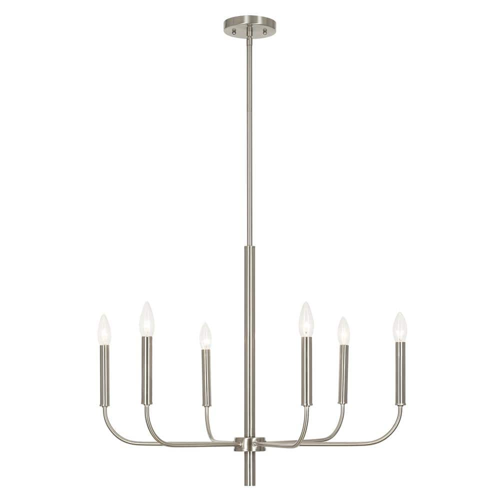 Alsy 6-Light Brushed Nickel Classic Candlestick Chandelier 23225-001 ...