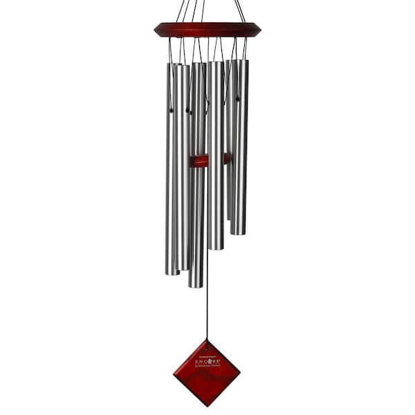 WOODSTOCK CHIMES Encore Collection, Chimes of Pluto, 27 in. Silver Wind Chime