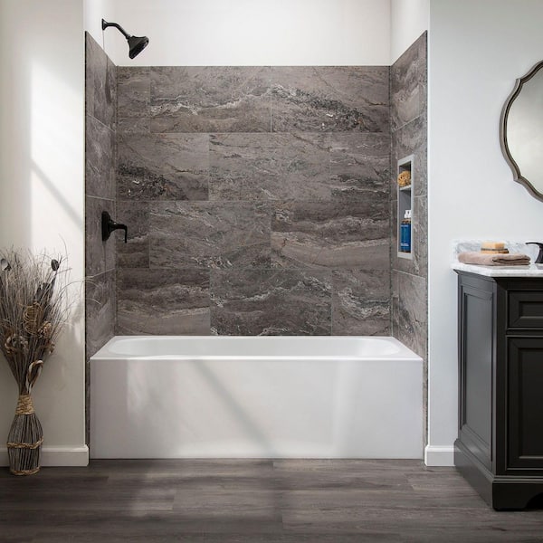 Spanish Marble 14.8 in. W x 25.6 in. L Waterproof Adhesive No Grout Vinyl Wall Tile (21 sq. ft./case)