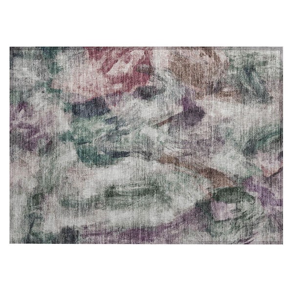 Addison Rugs Chantille Machine Washable Indoor/Outdoor Abstract ACN2204 Green 1 ft. 8 in. x 2 ft. 6 in. Accent Rug