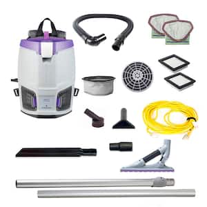 GoFit 3, 3 Qt. Corded Gray Commercial Backpack Vacuum with ProBlade Carpet Tool Kit, Micro Filter and Two Filter Bags