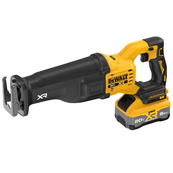 DEWALT 20V XR Cordless Reciprocating Saw Kit with 8.0 Ah Battery and Charger