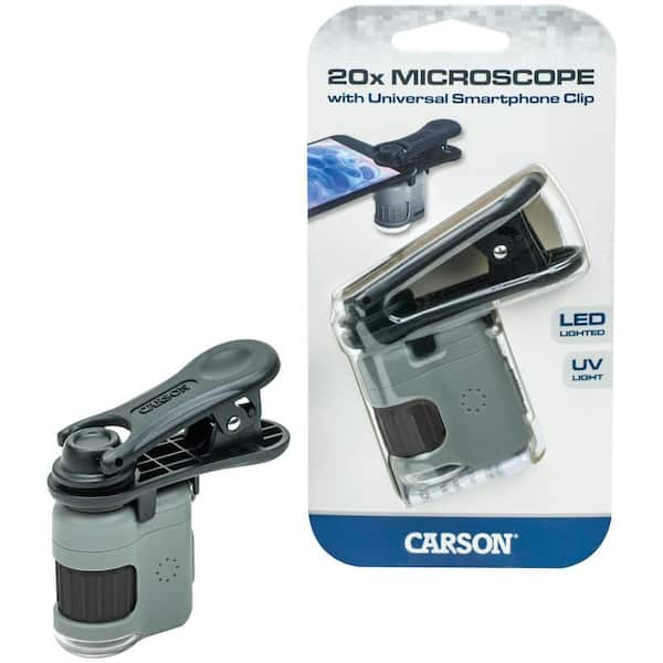 CARSON Microscope with Universal Smartphone Clip MM-380 - The Home Depot