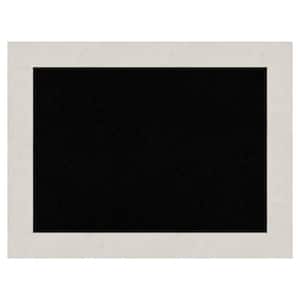 Rustic Plank White Framed Black Corkboard 33 in. x 25 in. Bulletine Board Memo Board