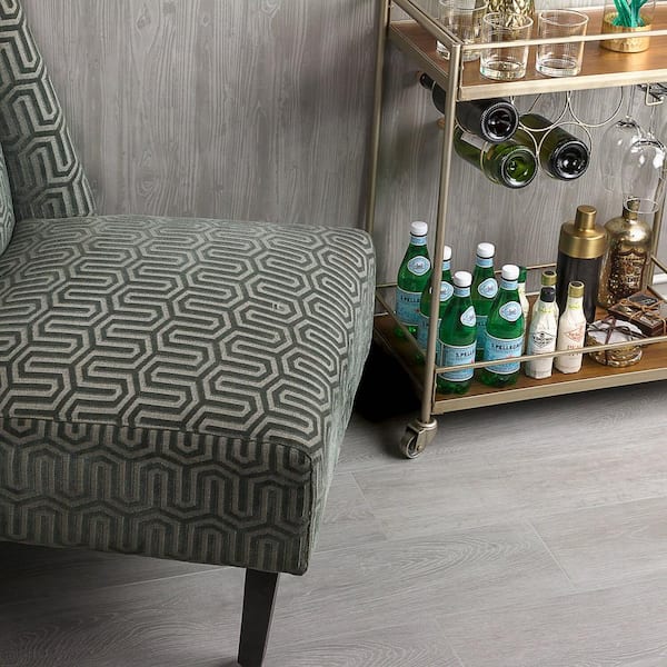 Helena Silver 8 in. x 45 in. 10mm Natural Wood Look Porcelain Floor and Wall Tile (5 pieces / 12.26 sq. ft. / box)