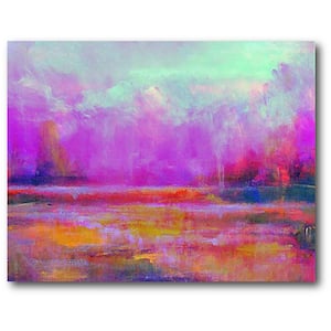 Fuchsia Landscape Wrapped Gallery-Wrapped Canvas Wall Art 24 in. x 20 in.