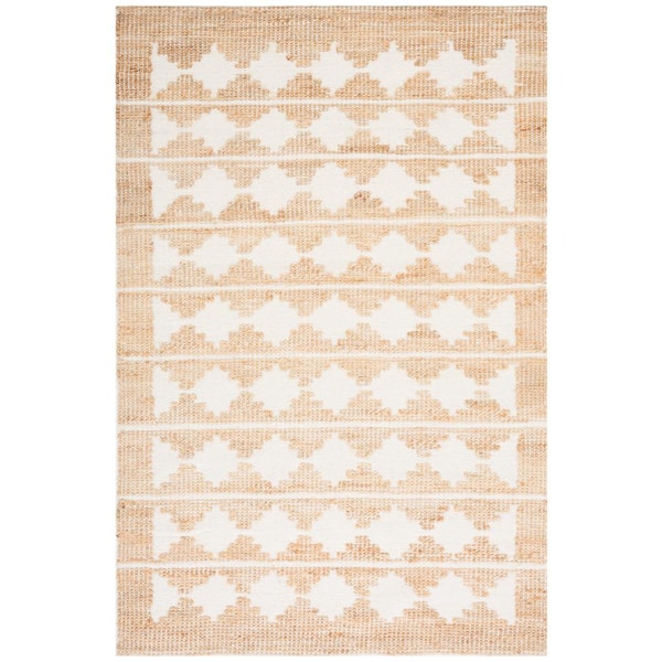 SAFAVIEH Natural Fiber Ivory/Beige 5 ft. x 8 ft. Diamond Monochrome Area Rug