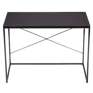 39.3 in. Retangular Black Wood Computer Desk