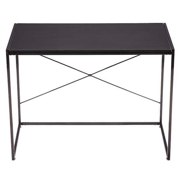 Karl home 39.3 in. Retangular Black Wood Computer Desk