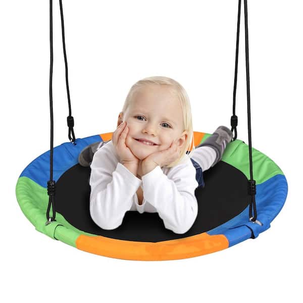 1 Person Sling Porch Swing Oxford Cloth, Round Porch Swing