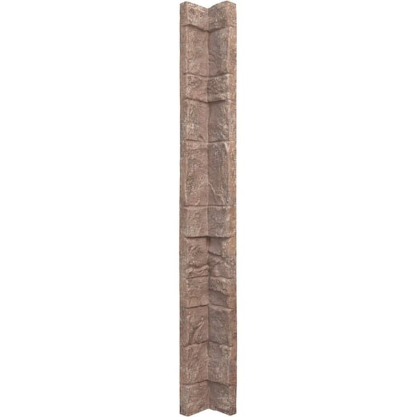 Ekena Millwork 3 in. x 3 in. Mount Vernon Composite Universal Inside Corner for StoneWall Faux Stone Siding Panels