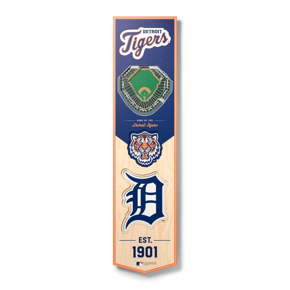 8 x 32 MLB Detroit Tigers 3D Stadium Banner