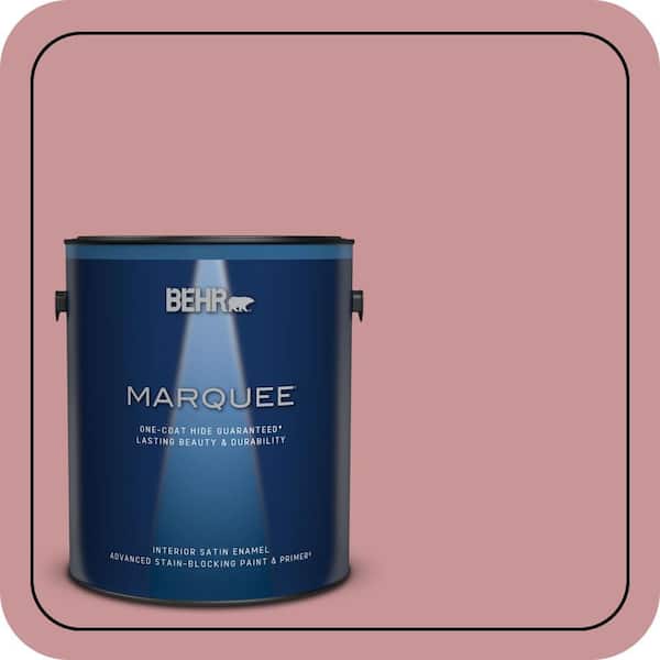 1 Gal. #S140-4A Dusty Rose Satin Enamel Interior Paint and Primer