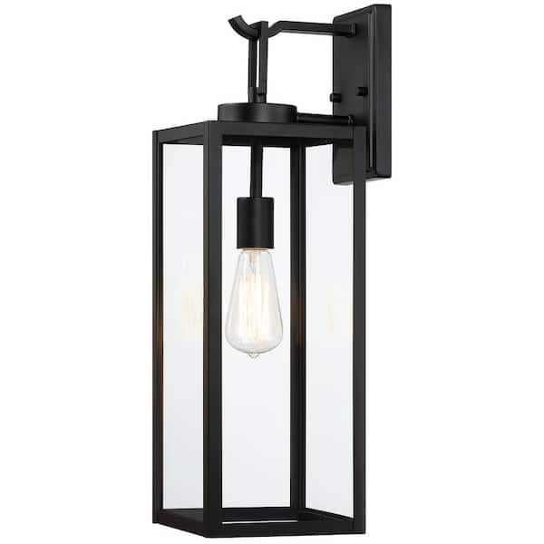Pia Ricco 1-Light Black Big Size Outdoor Waterproof Wall Sconce