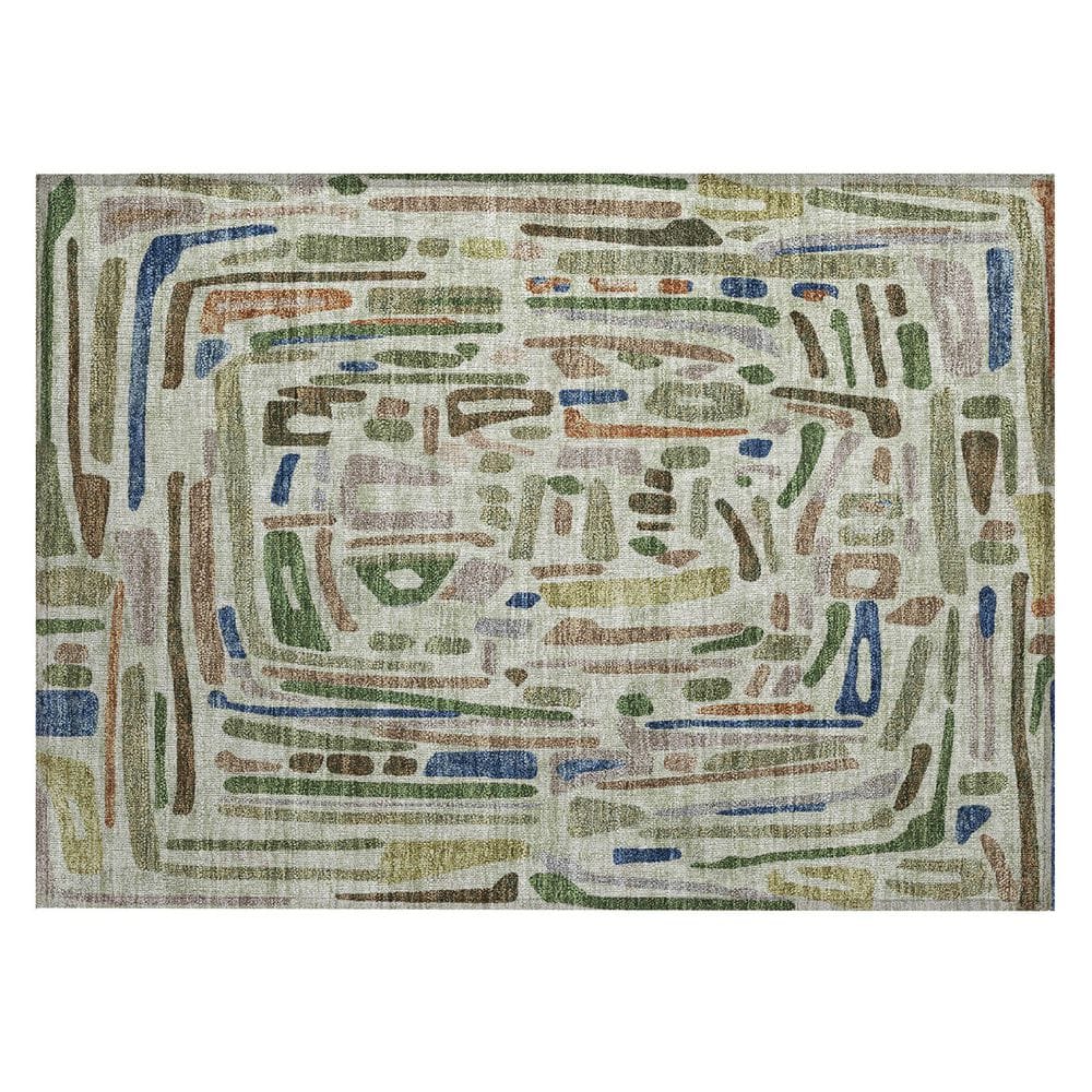 Chantille Machine Washable Indoor/Outdoor Abstract ACN2432 Aloe 2 ft. x 3 ft. Accent Rug price history on PriceWatchPro