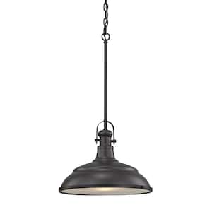 Blakesley Large 1-Light Oil Rubbed Bronze with Frosted Glass Pendant
