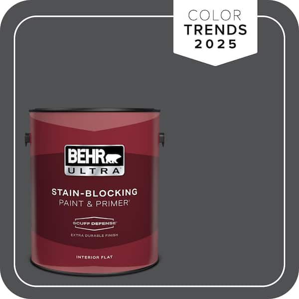 BEHR ULTRA 1 gal. #PPU18-01 Cracked Pepper Extra Durable Flat Interior Paint & Primer