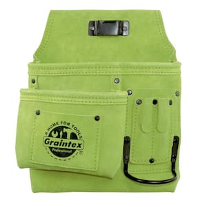5-Pocket Left Handed Lime Green Nail & Tool Pouch