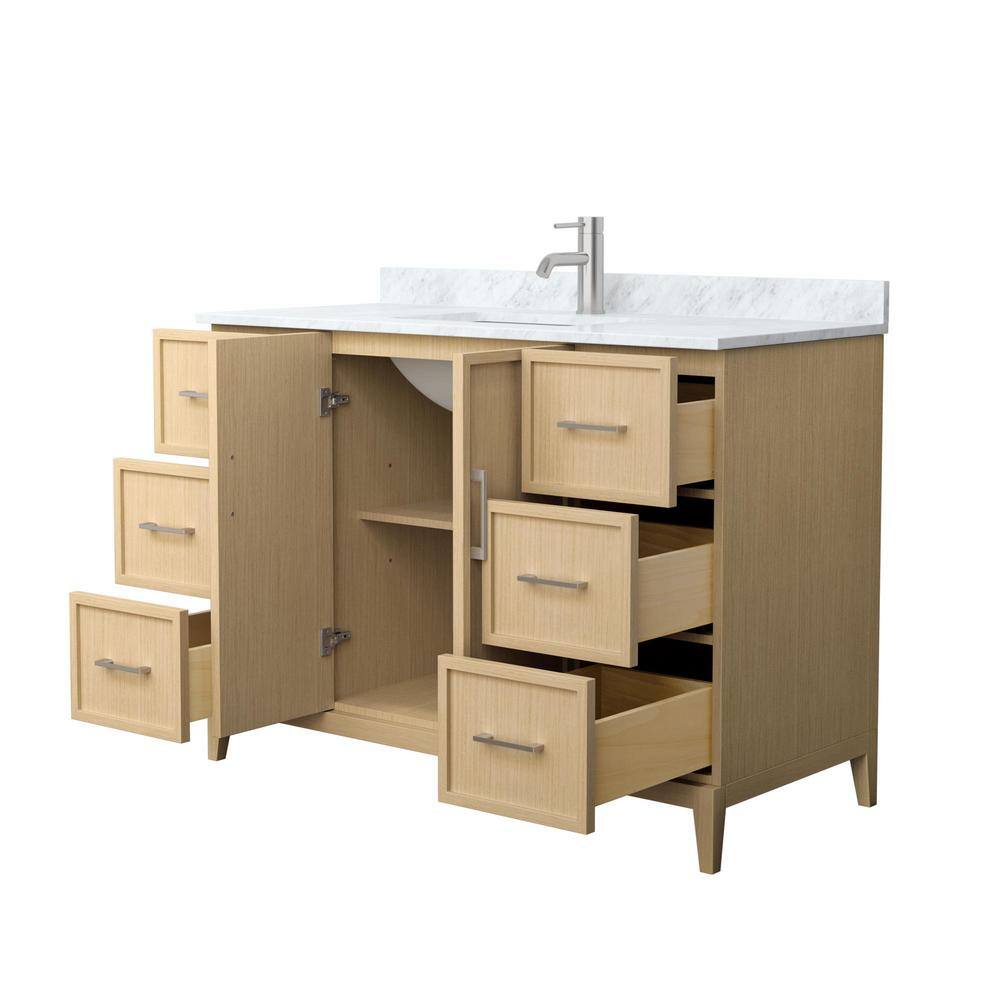 Elan 48'' White Oak Single Bathroom Vanity with Marble Top