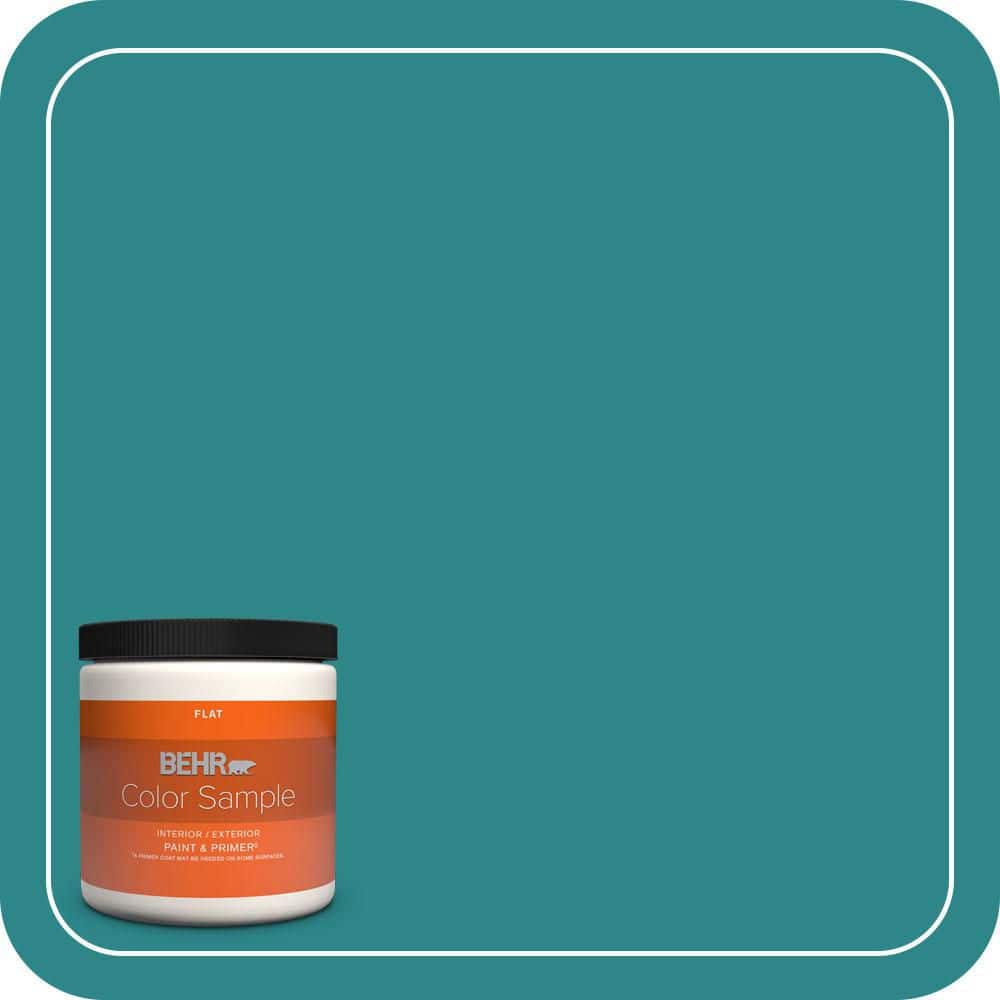8 oz. #M460-6 Thai Teal Flat Interior/Exterior Paint & Primer Color Sample price history on PriceWatchPro