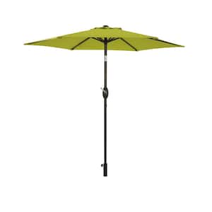 7.5 ft. Outdoor Patio Umbrella Flip Market Umbrella in Lemon Green with Crank