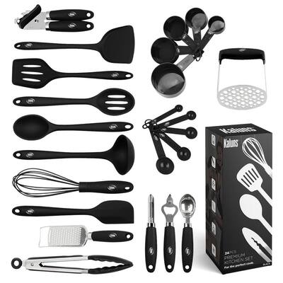 KitchenAid 15-Piece Black Classic Tool and Gadget Set KE447BXOBA - The Home  Depot