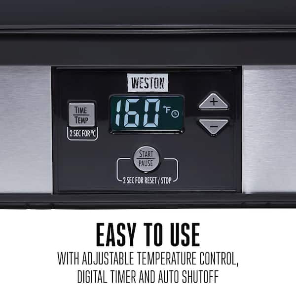 Weston - 6-Tray Black Food Dehydrator with Temperature Sensor