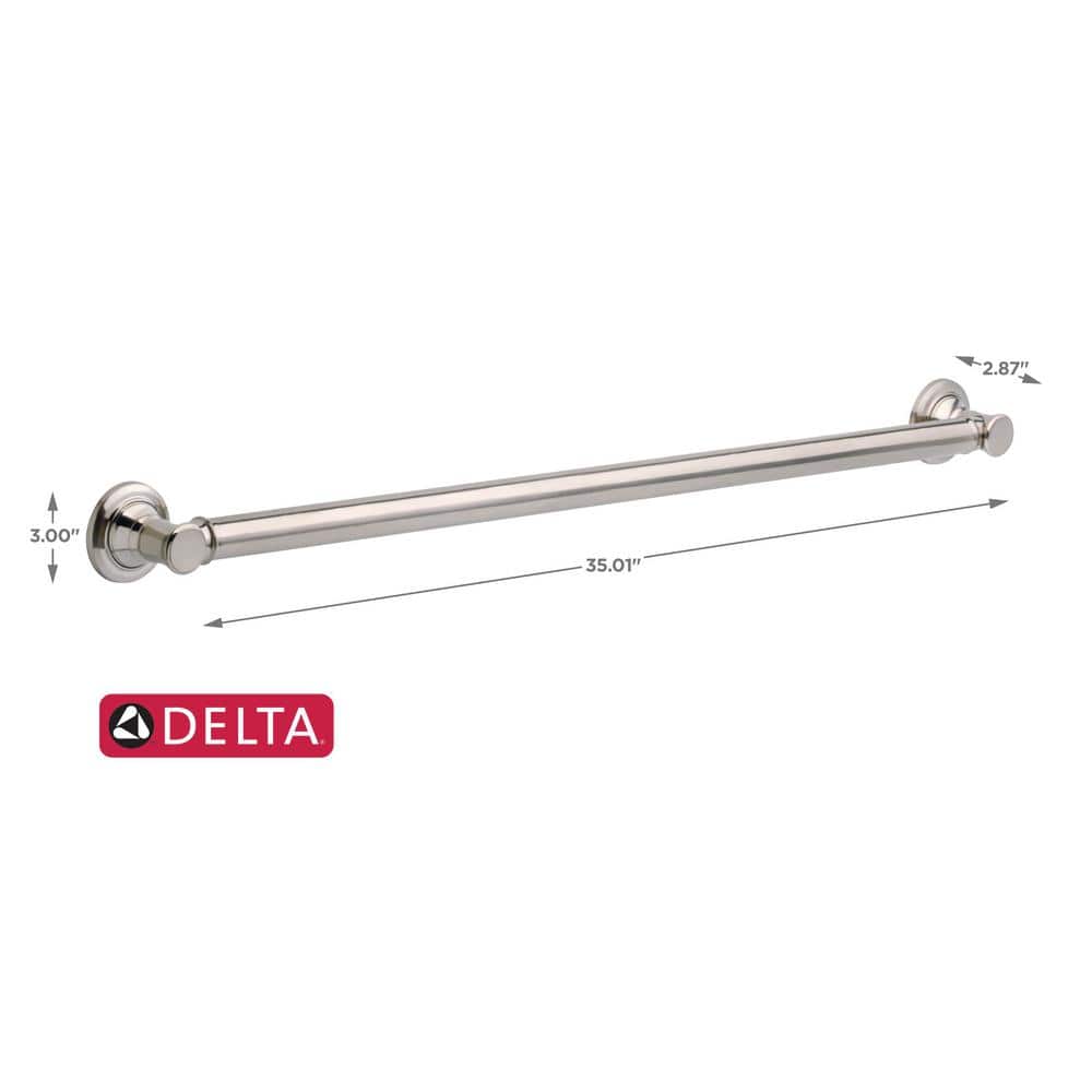Brilliance Stainless Steel 36" Traditional Grab Bar