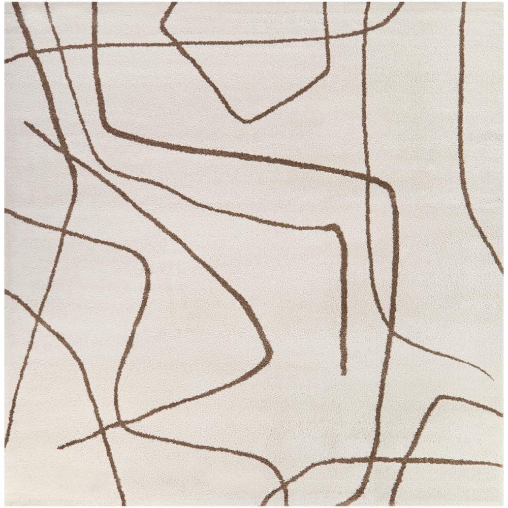 Descartes Rust 7 ft. x 7 ft. Abstract Square Area Rug price history on PriceWatchPro
