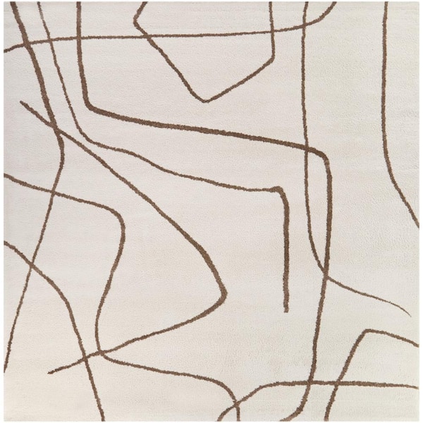 Descartes Rust 7 ft. x 7 ft. Abstract Square Area Rug