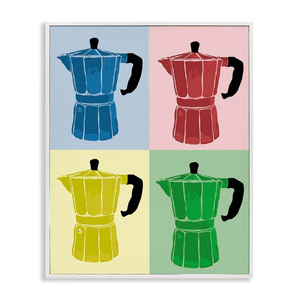 Coffee Espresso Pop Style by Daniela Santiago White Framed Food Giclee Art Print 30 in. x 24 in. price history on PriceWatchPro