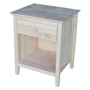 Brooklyn 1-Drawer Unfinished Wood Nightstand