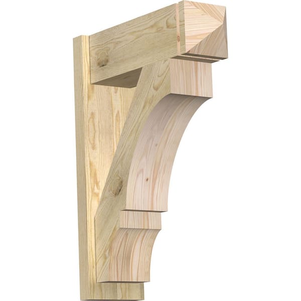 Ekena Millwork 8 in. x 32 in. x 24 in. Balboa Arts and Crafts Rough Sawn Douglas Fir Outlooker