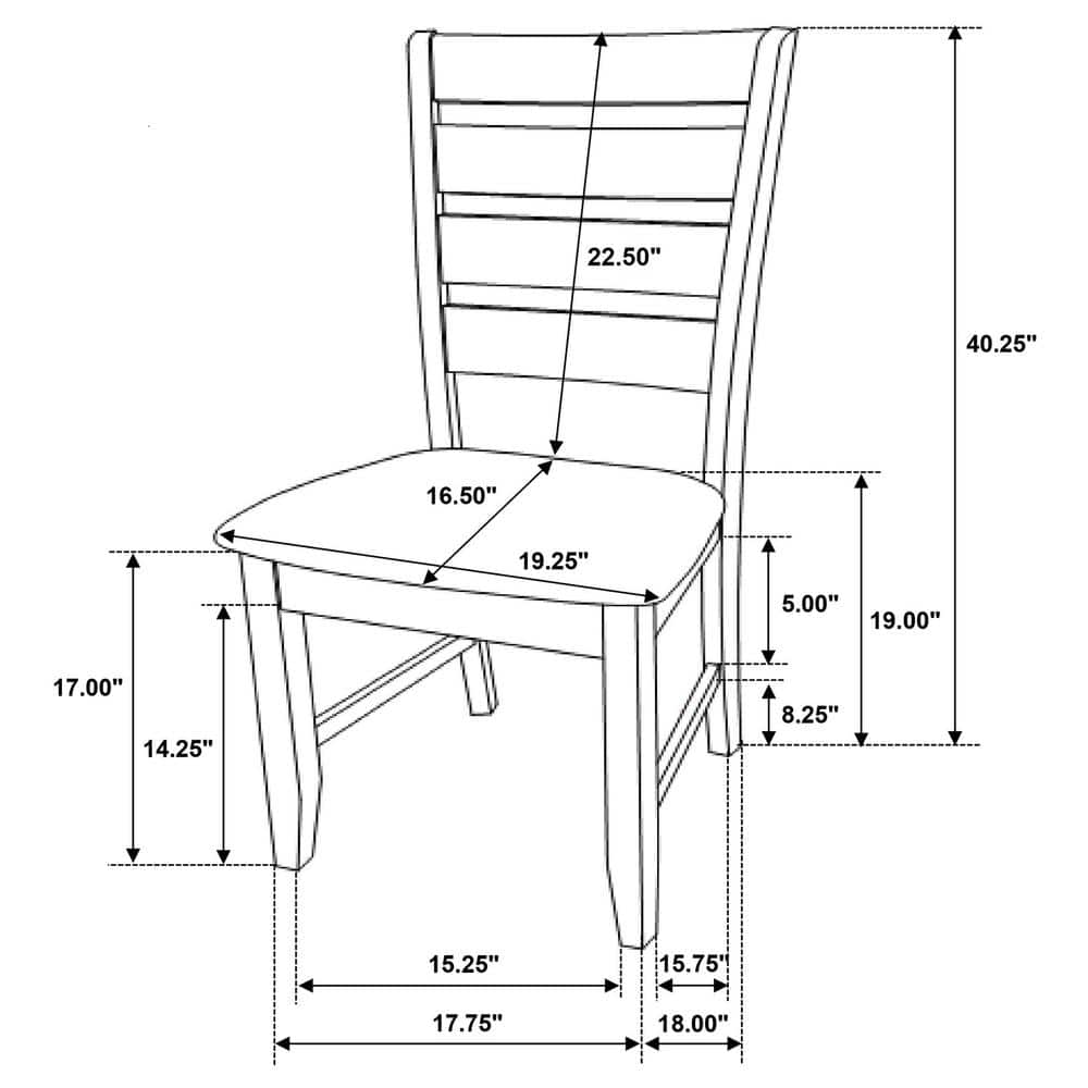 Espresso Brown Faux Leather Upholstered Ladderback Side Chair