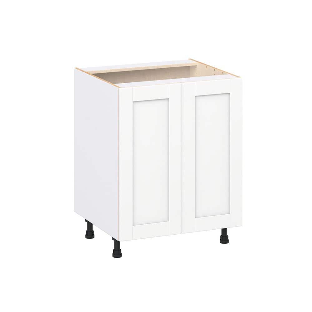 Milton 27 in. W x 24 in. D x 34.5 in. H Assembled Shaker Full Height Doors Base Kitchen Cabinet in Bright White price history on PriceWatchPro