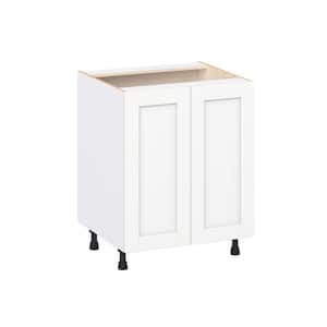 Milton 27 in. W x 24 in. D x 34.5 in. H Assembled Shaker Full Height Doors Base Kitchen Cabinet in Bright White
