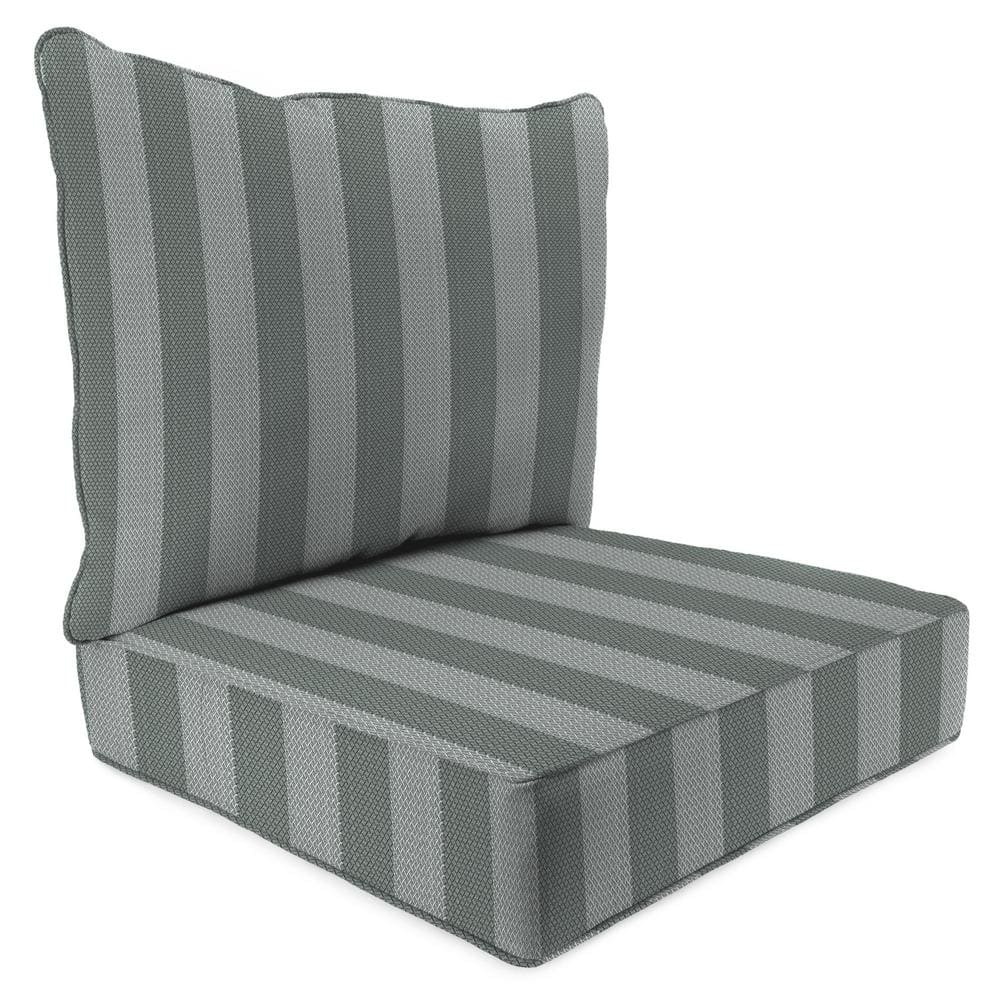 46.5 in. L x 24 in. W x 6 in. T Deep Seating Outdoor Chair Seat and Back Cushion Set in Conway Smoke price history on PriceWatchPro