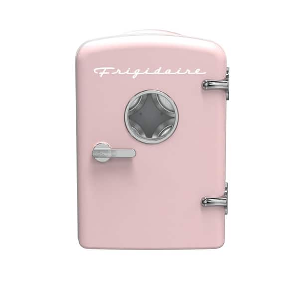 0.14 Cu. Ft. 6 Can Mini Retro Mini Refrigerator in Pink