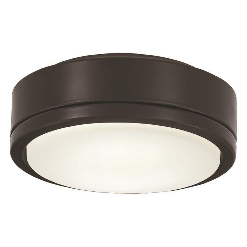Coal Black LED Ceiling Fan Light Kit with Etched Glass