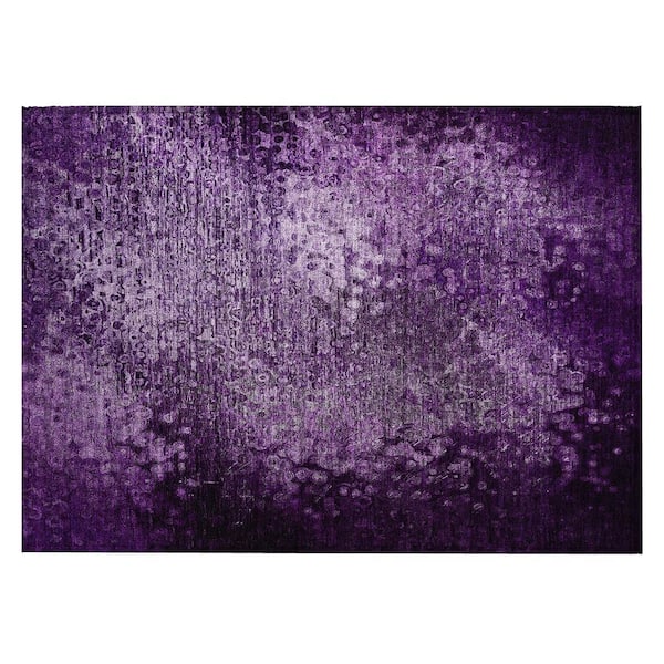 Chantille ACN565 Purple 1 ft. 8 in. x 2 ft. 6 in. Machine Washable Indoor/Outdoor Geometric Area Rug